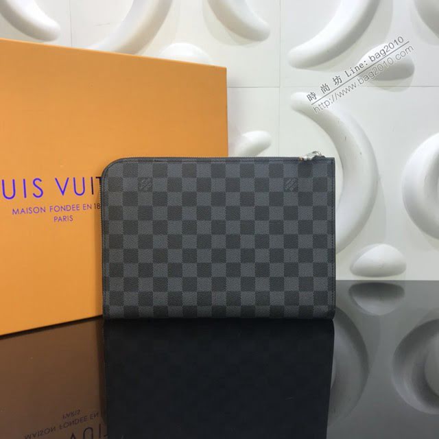 LV包包 LV新款手包 N60113 路易威登Pochette Jour手袋 LV棋盤格收納包  ydh3621